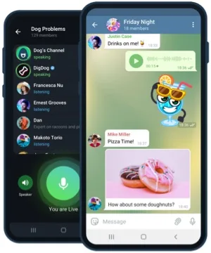 Telegram App auf einem Android-Smartphone